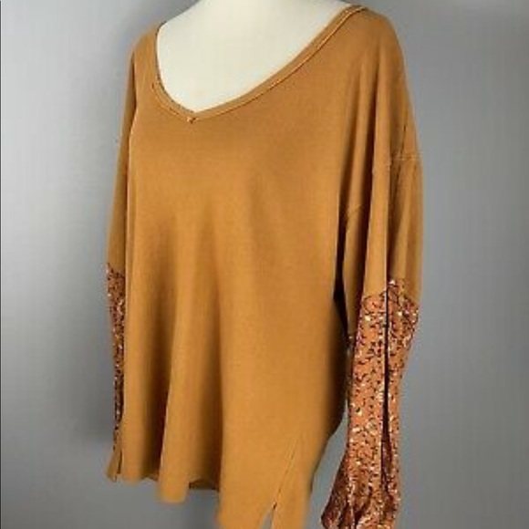 Anthropologie Annette waffle floral print sleeve pullover - Picture 7 of 7